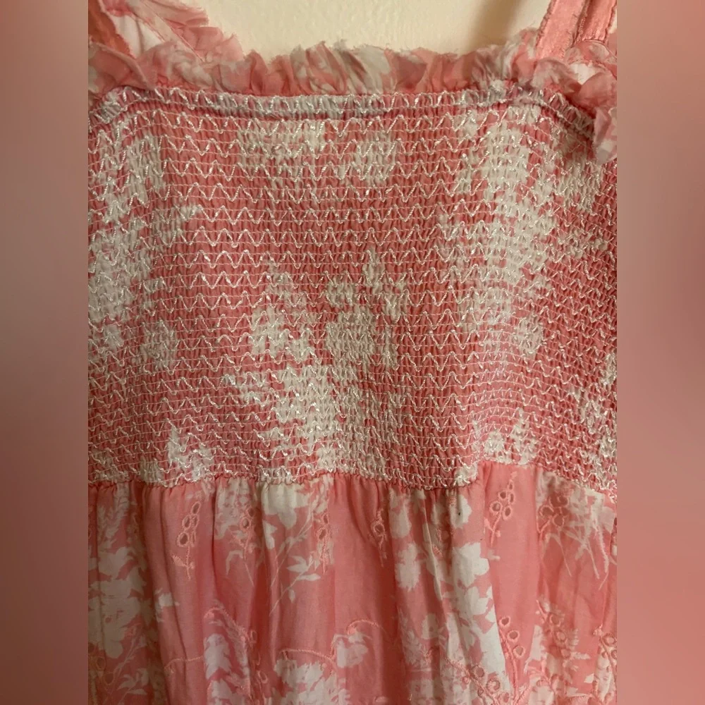 Love Shack Fancy Olani Mini Coral Romance Dress Size Small - Picture 9 of 10